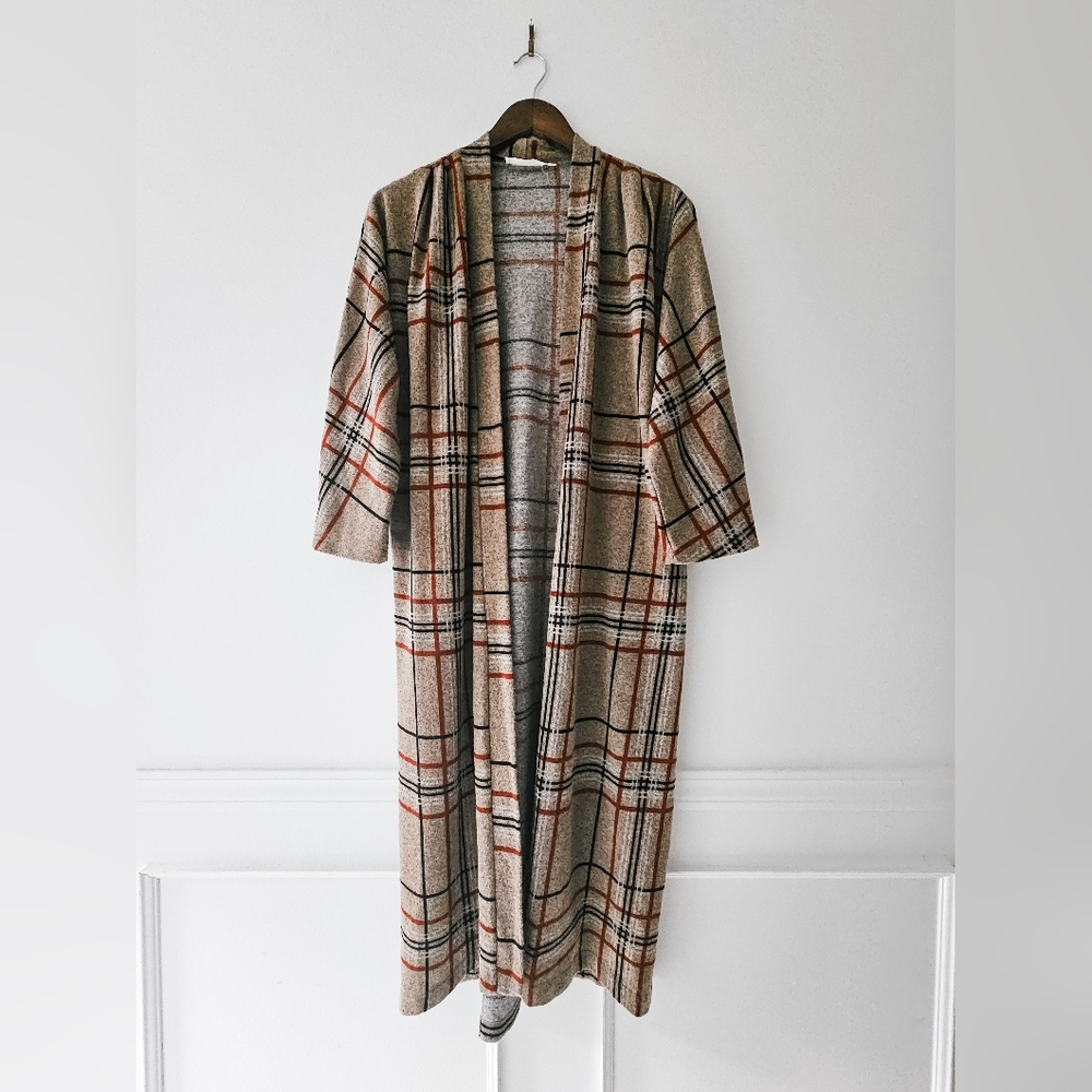 LUSH plaid cardigan